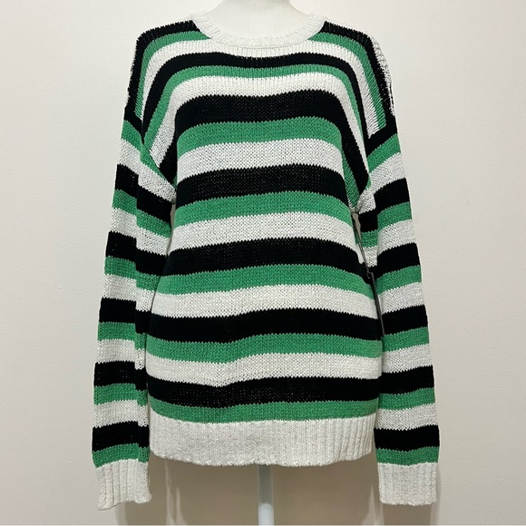 NET Vince Camuto Striped Sweater Preppy Nautical Casual - Picture 3 of 9